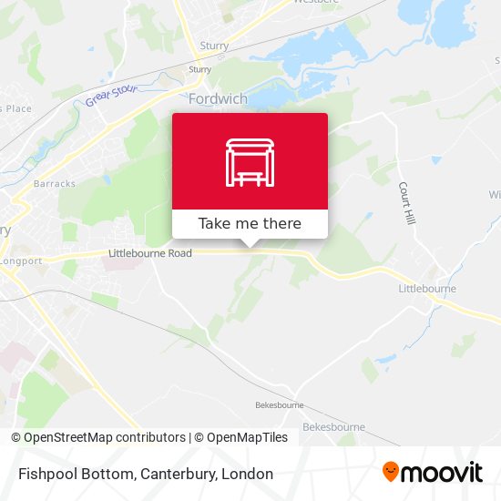 Fishpool Bottom, Canterbury map