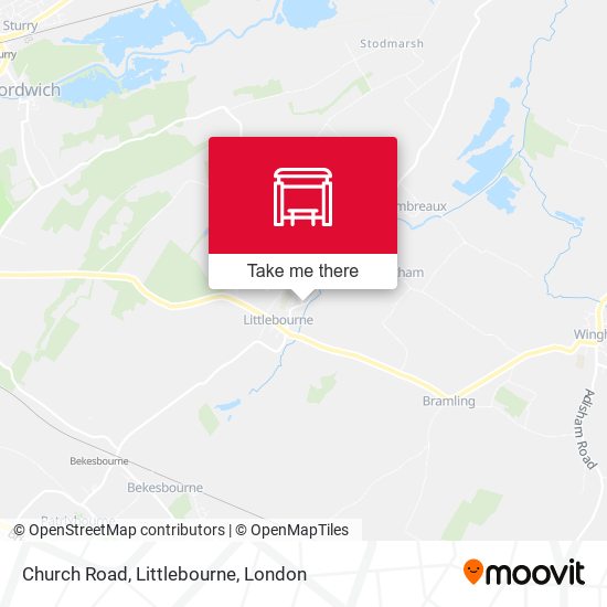 Church Road, Littlebourne map
