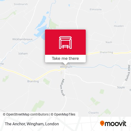 The Anchor, Wingham map