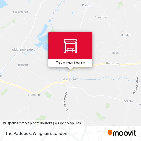 The Paddock, Wingham map