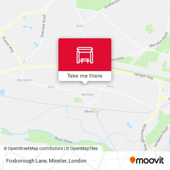 Foxborough Lane, Minster map