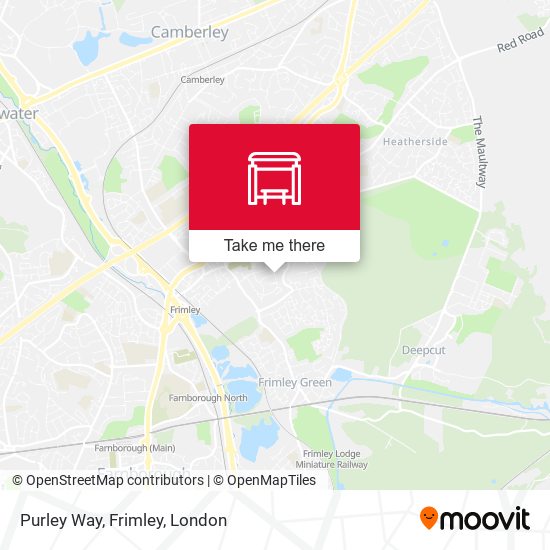 Purley Way, Frimley map