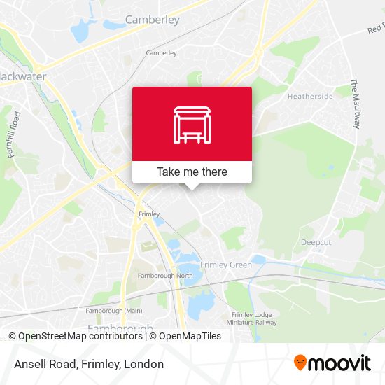 Ansell Road, Frimley map