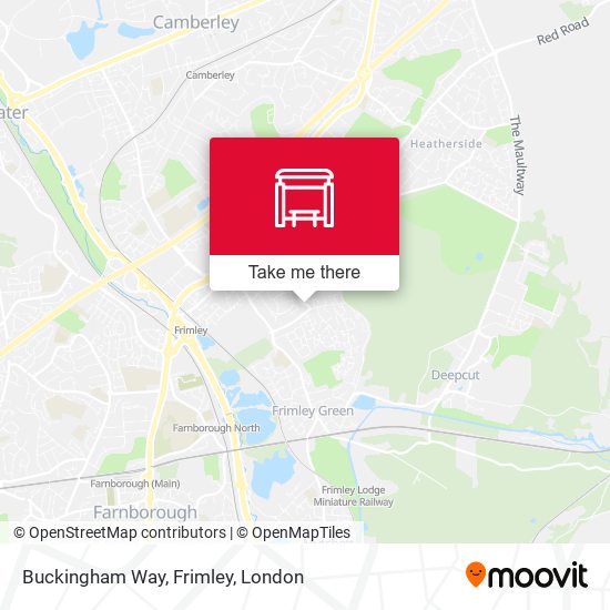 Buckingham Way, Frimley map