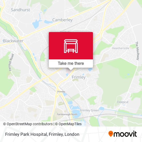 Frimley Park Hospital, Frimley map