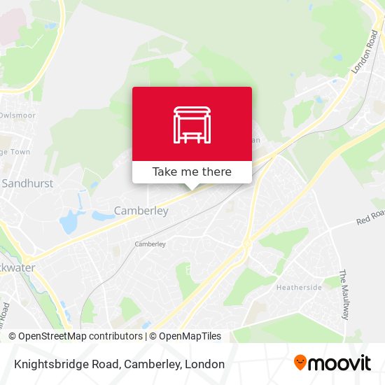 Knightsbridge Road, Camberley map