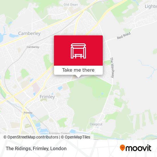 The Ridings, Frimley map
