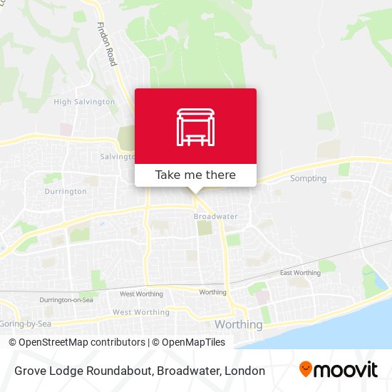 Grove Lodge Roundabout, Broadwater map