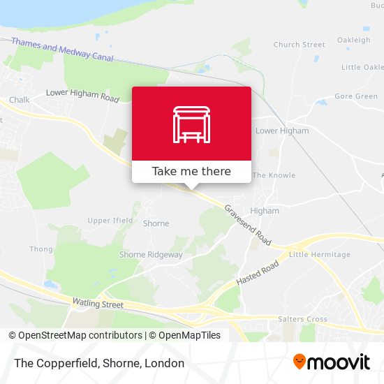 The Copperfield, Shorne map
