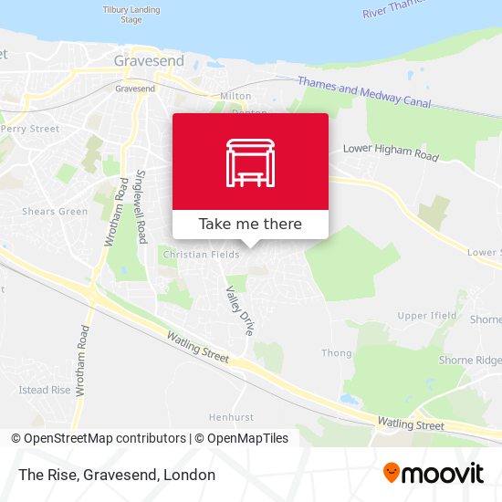 The Rise, Gravesend map