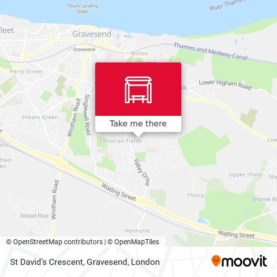 St David's Crescent, Gravesend map