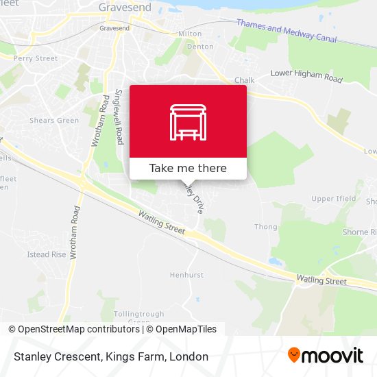 Stanley Crescent, Kings Farm map