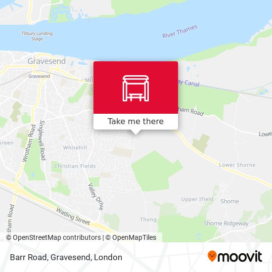 Barr Road, Gravesend map