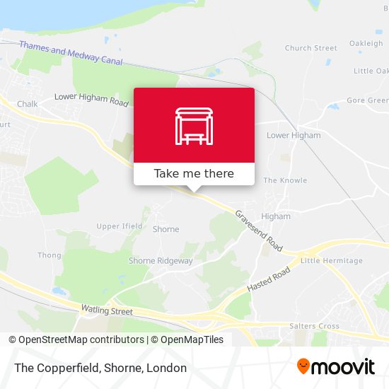 The Copperfield, Shorne map