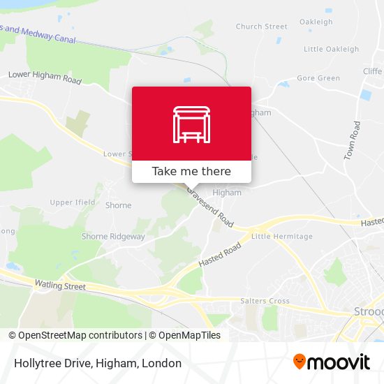 Hollytree Drive, Higham map