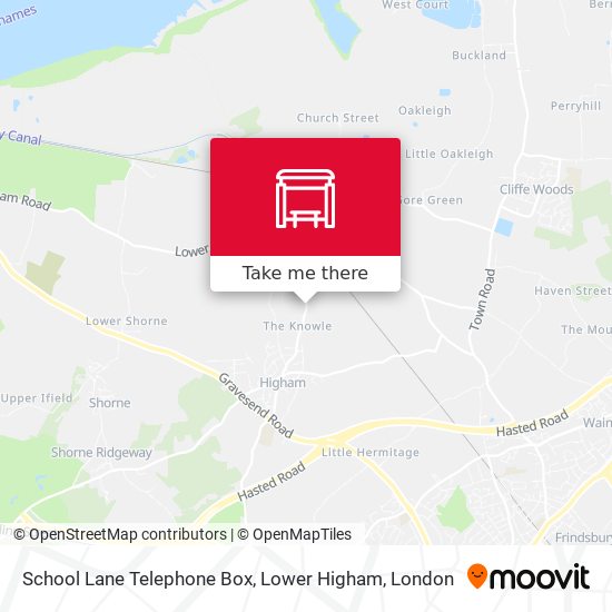 School Lane Telephone Box, Lower Higham map