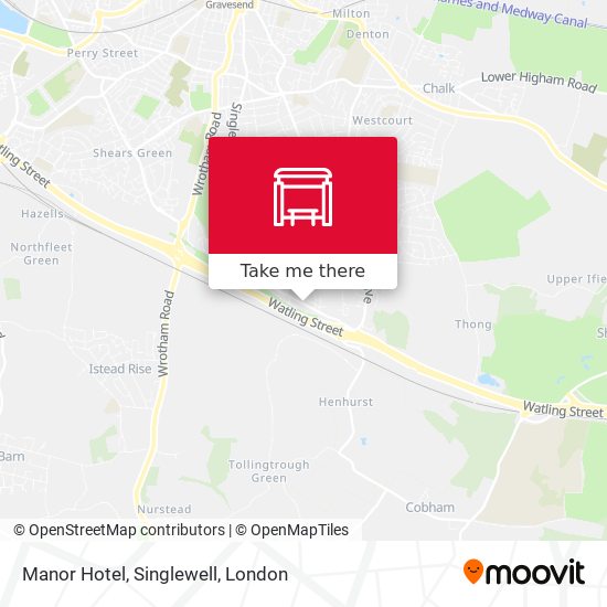 Manor Hotel, Singlewell map