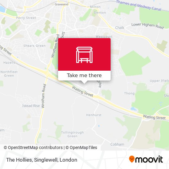 The Hollies, Singlewell map