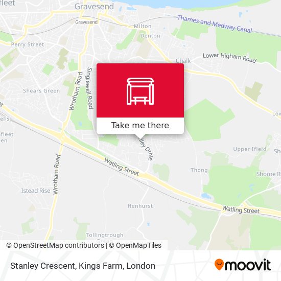 Stanley Crescent, Kings Farm map
