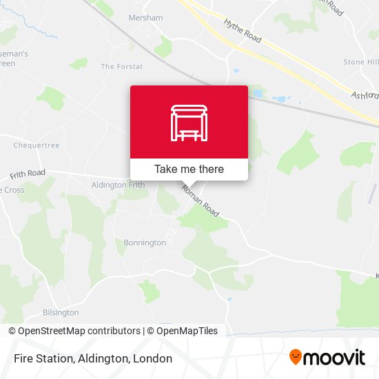 Fire Station, Aldington map