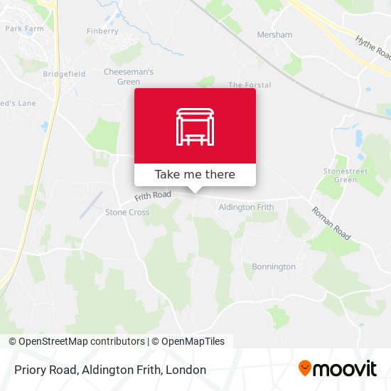 Priory Road, Aldington Frith map