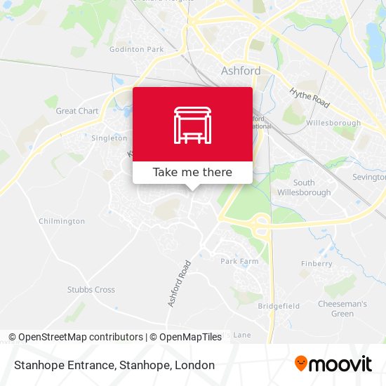 Stanhope Entrance, Stanhope map