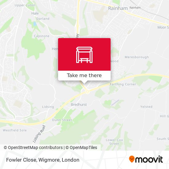 Fowler Close, Wigmore map