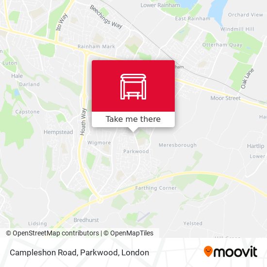 Campleshon Road, Parkwood map