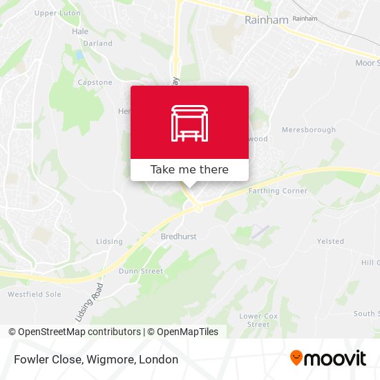Fowler Close, Wigmore map