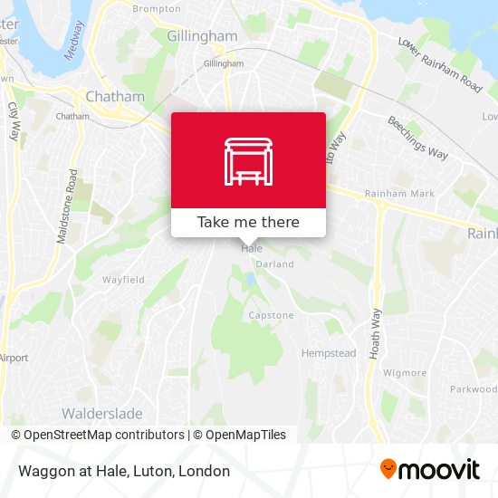 Waggon at Hale, Luton map