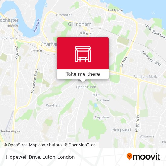 Hopewell Drive, Luton map