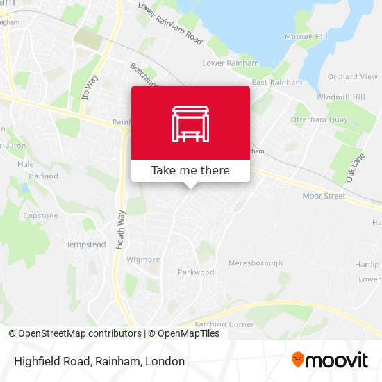 Highfield Road, Rainham map