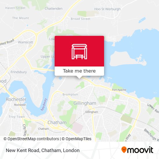 New Kent Road, Chatham map