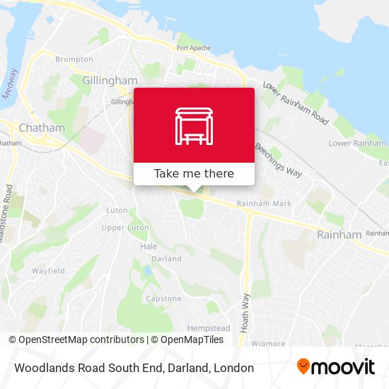 Woodlands Road South End, Darland map