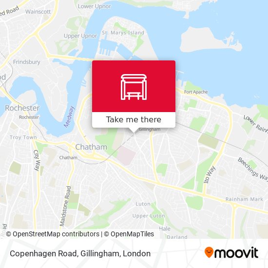 Copenhagen Road, Gillingham map