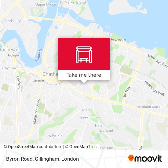 Byron Road, Gillingham map