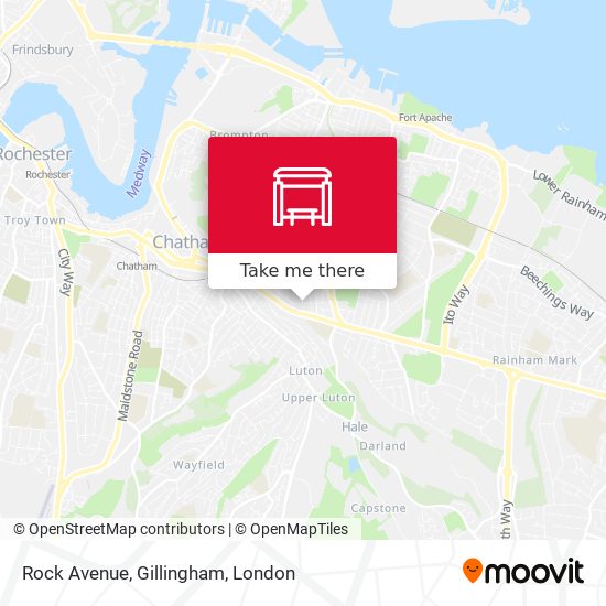 Rock Avenue, Gillingham map
