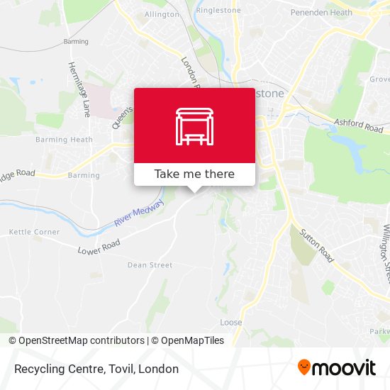 Recycling Centre, Tovil map