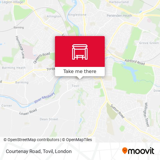 Courtenay Road, Tovil map