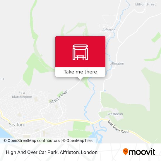 High And Over Car Park, Alfriston map