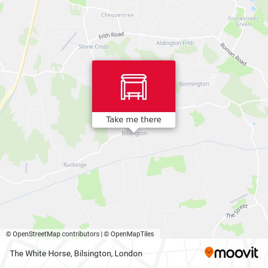 The White Horse, Bilsington map