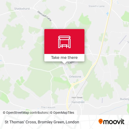 St Thomas' Cross, Bromley Green map