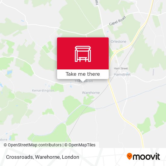 Crossroads, Warehorne map