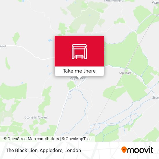The Black Lion, Appledore map