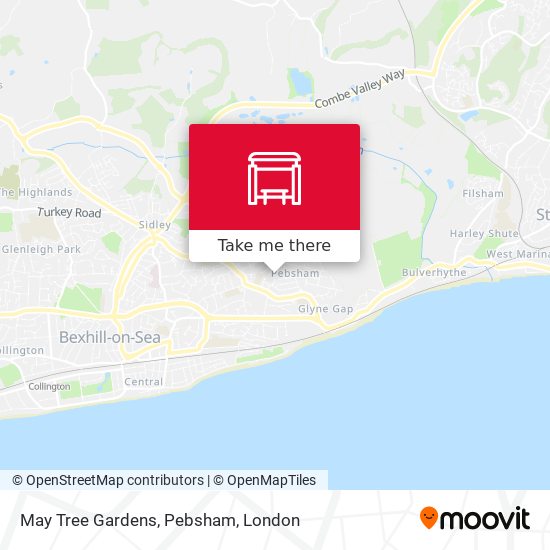 May Tree Gardens, Pebsham map