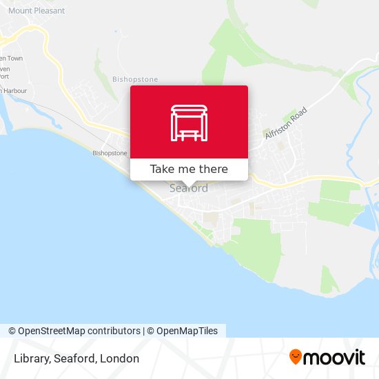 Library, Seaford map