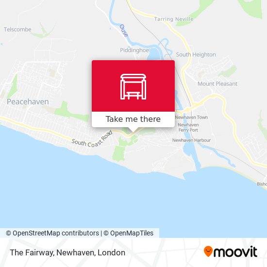 The Fairway, Newhaven map
