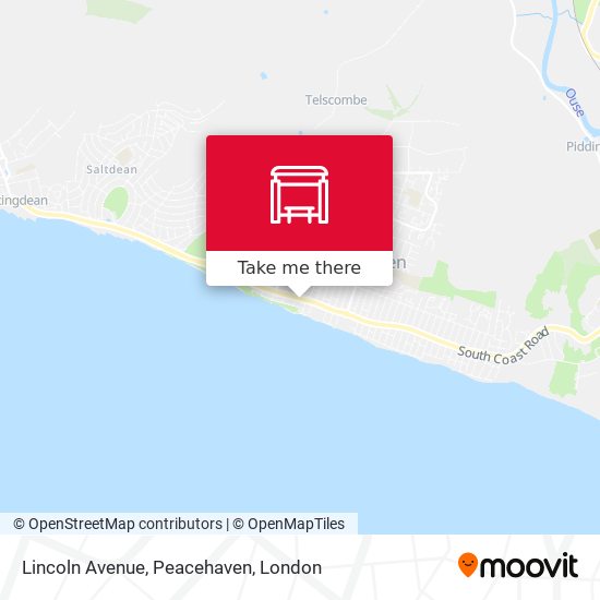 Lincoln Avenue, Peacehaven map