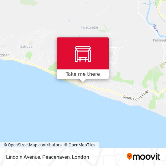 Lincoln Avenue, Peacehaven map