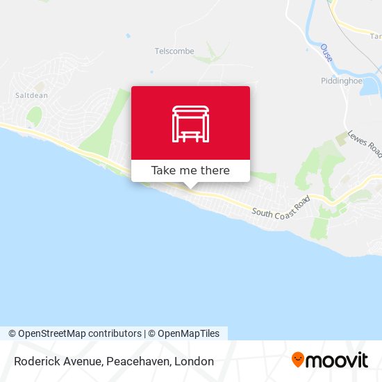 Roderick Avenue, Peacehaven map